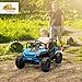Qaba 12V Kids UTV, Battery Powered Ride on Truck, 3.7 MPH Off-Road Electric Car with Remote Control, 4-Wheel Suspension, LED Headlights, 3 Speeds, Horn & Music, for Boys and Girls, Blue