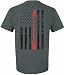 Thin Red Line Halligan Patriot Apparel Firefighter T-shirt (Medium, Dark Grey)