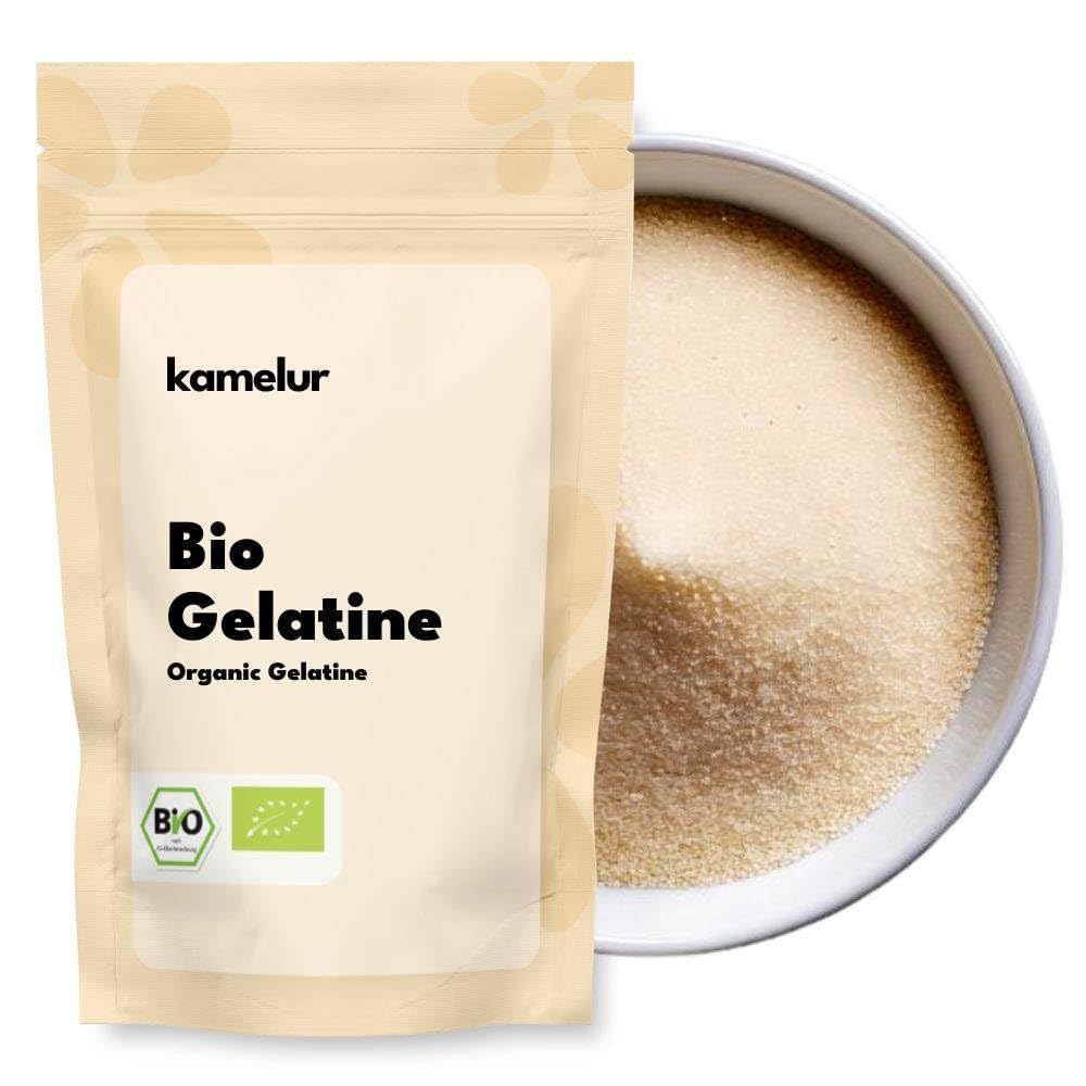 1kg de poudre de gélatine BIO sans additifs - Gélatine BIO (gélatine de porc) au goût neutre - Gélifiant BIO