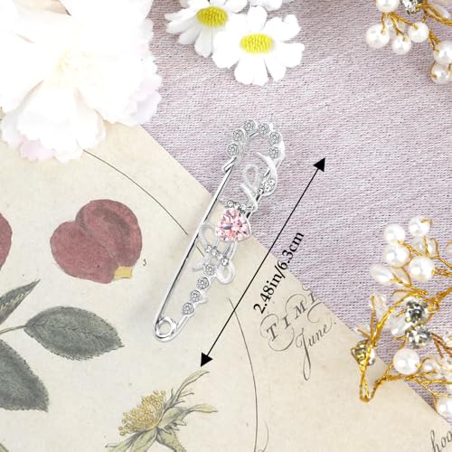 Image of Rhinestone Brooch Pins,Safety Pins for Clothes,Brooch Pins for Women,Pins for Bags,Decorative Pins