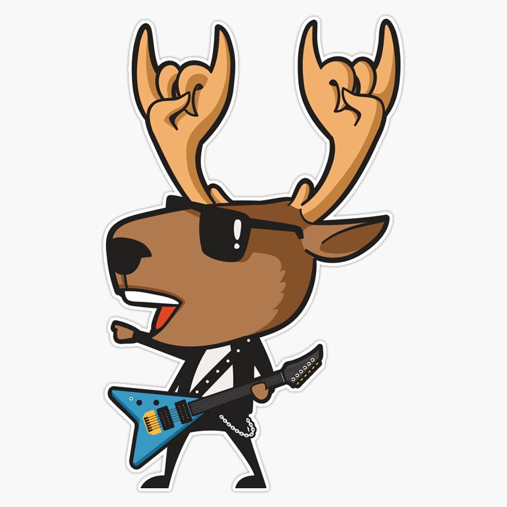 Comel Kawaii Deerocker Vinyl Sticker Laptop Decal Waterproof 5"