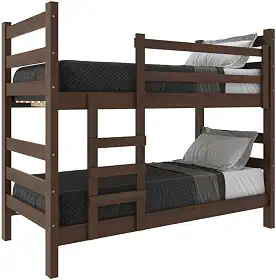 Beliche Madeira Maciça - vira 2 Camas - para Colchão 78/88 x 188cm Dubai Multimóveis Vcr4137 Imbuia