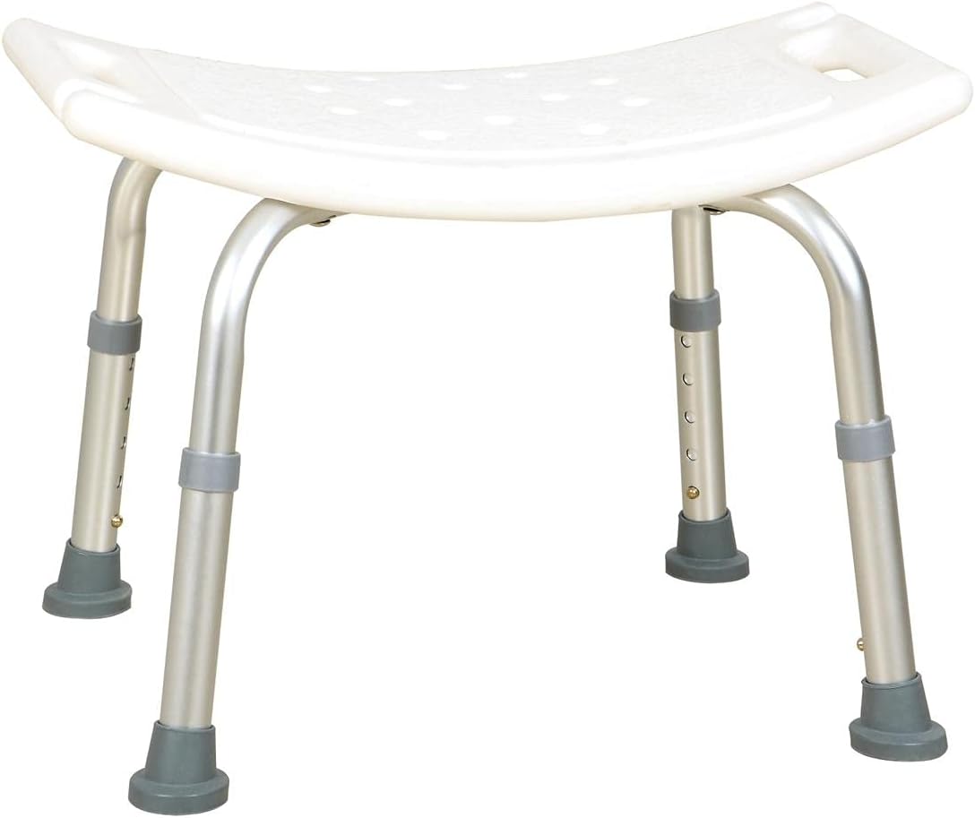 OR8 Shower Stool Height Adjustable Bath Seat AntiSlip Aluminium Bath