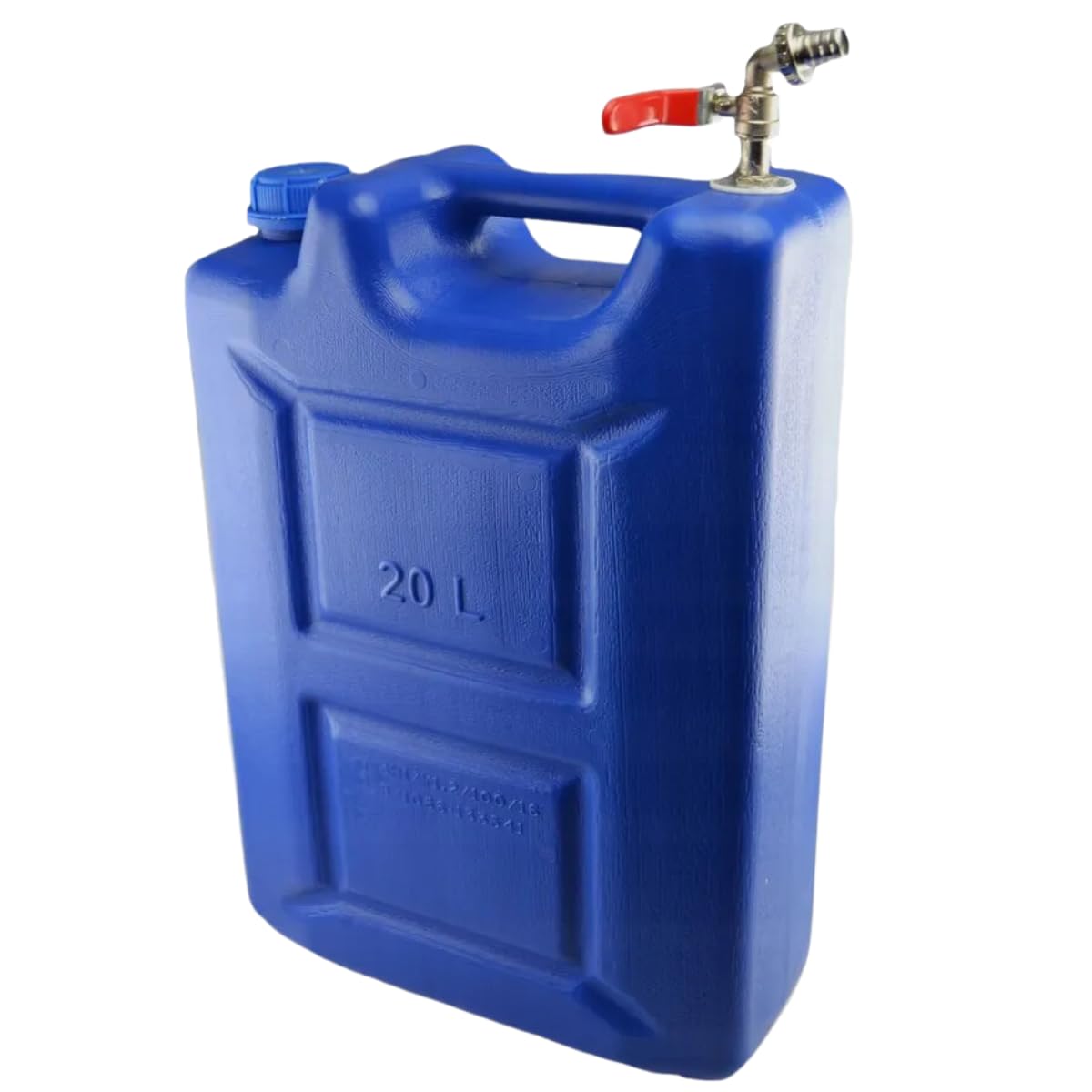 Bidón de agua de 20 l de plástico, depósito de agua con grifo, bidón de agua potable, depósito de agua, bidón de plástico, para casa, jardín, coche y camping, etc., cierre hermético