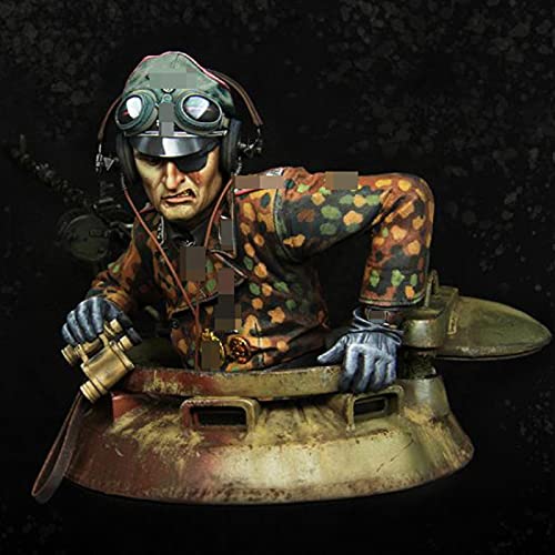 FCBEL 1/9 Resin Model Bust of German Tank Commander of World War II, unassembled and unpainted die-cast Miniature kit/K7039A - Image 2