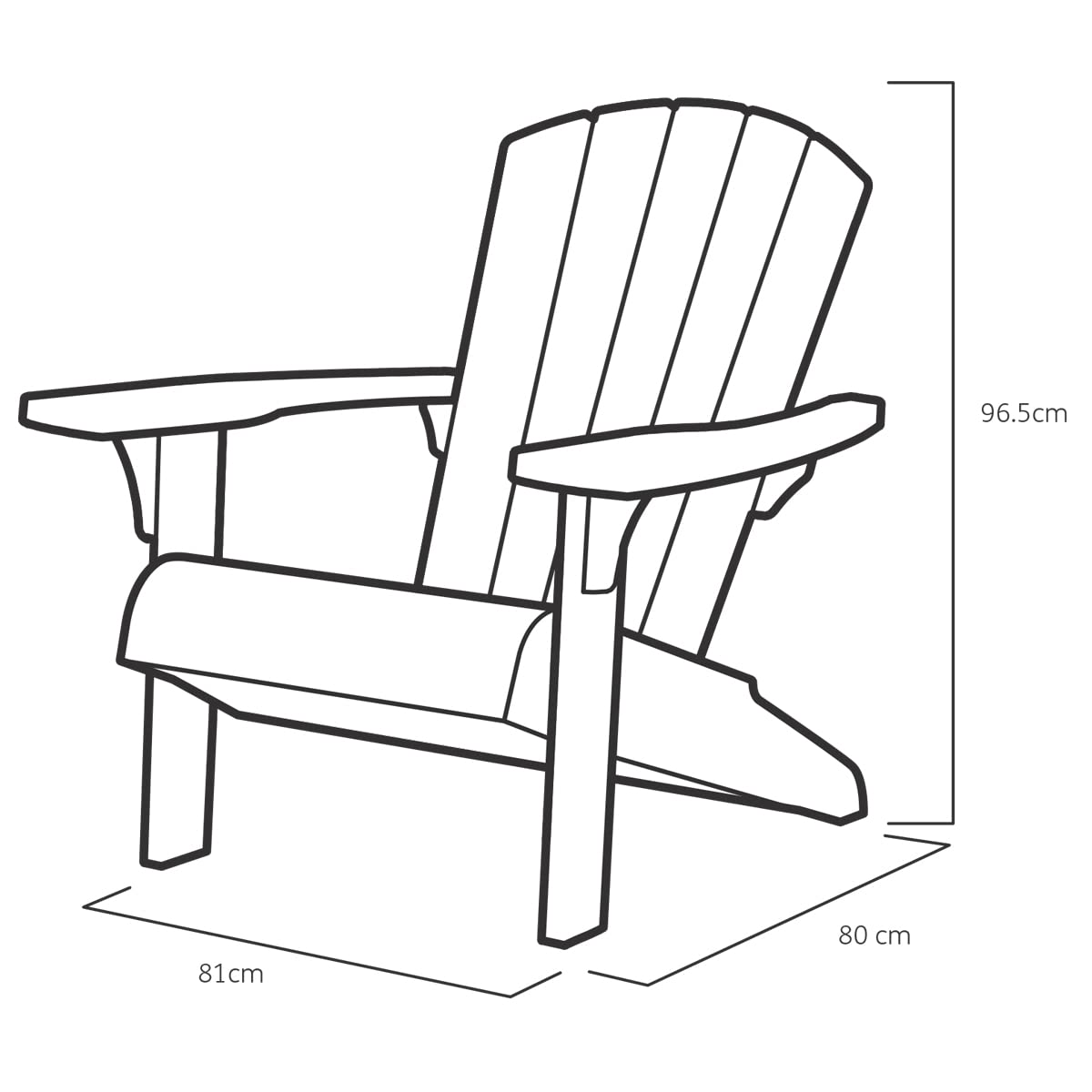 KETER Fauteuil de Jardin Adirondack - Lot de 2 - Bleu