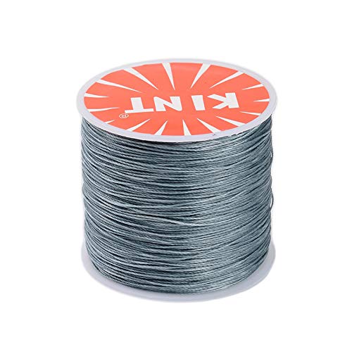 Cheriswelry Cordon En Polyester Ciré Avec Bobine Pour La Fabrication De Bijoux, Macramé Et Loisirs Créatifs - Blanc - 60 M X 0,6 Mm