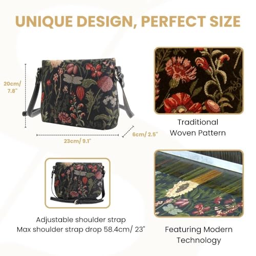 Image of Signare Tapestry Crossbody Bag Sling Shoulder Purse for Women
