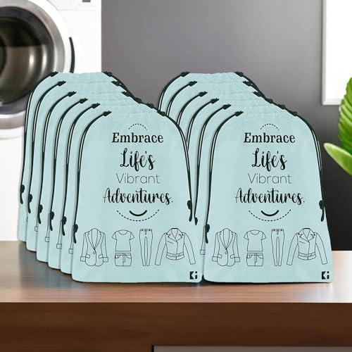Image of Kuber Industries Pack of 12 Cloth Storage Bag | Non-Woven Storage Organizer | Travel Cloth Carrying Bag | Garments Cover for Laundry | Storage Organizer for Clothing | Medium | Grey