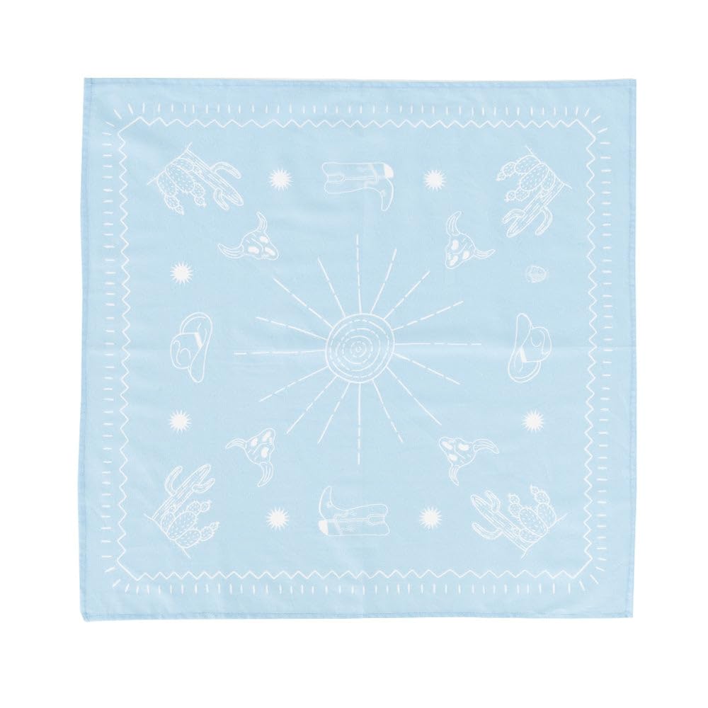 Daydream Society Yeehaw - Bandana - Sun Design - Bandana in Blue and Sun Pattern - Pack of 1 Bandana - For Birthdays, Cowboy Parties and more
