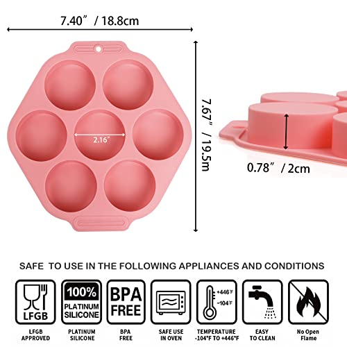 Image of Sidosir 3Pcs Oreo Cookie Chocolate Silicone Mold, 7-Cavity Round Cylinder Oreo Chocolate Cover Molds for Candy, Silicone Baking Molds for Mini Cakes, Jelly