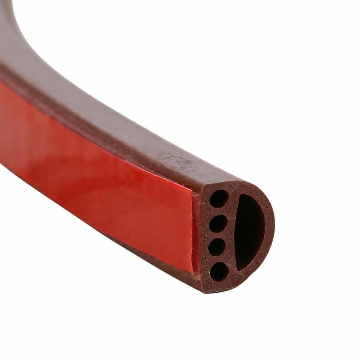 New 6M Silicone Rubber Weather Strip I/E/D Type Seal Strip for Doors Self Adhesive Anti Collision Soundproof Waterproof-9X6mm brown-6M