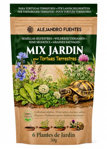 AF® Graines à Semer pour Tortue Terrestre 50g | Mélange Rapide Chicorée Trèfle Chardon-Marie | Herbes Méditerranéennes pour Prairie Naturelle | Testudo...
