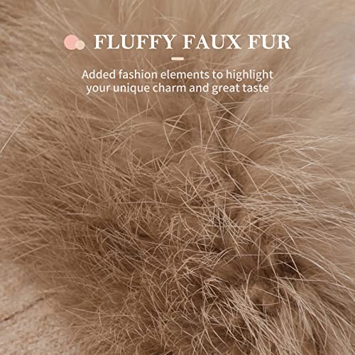 Yuventoo Luvas de inverno feminino Luvas de tela sensível ao toque Luvas térmicas à prova de vento L