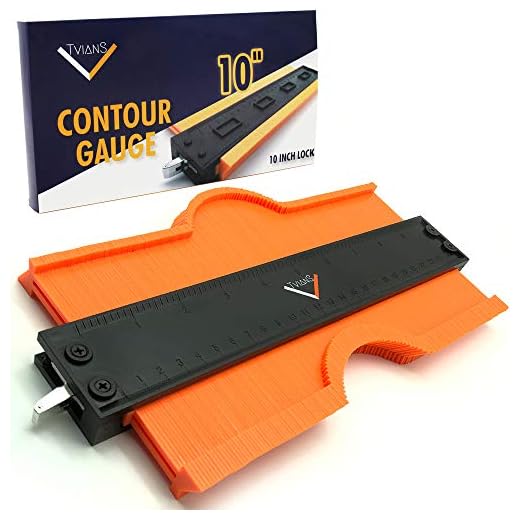 Tvians Contour Gauge (10 Inch Lock) Profile Tool- Adjustable Lock -Precisely Copy Irregular Shape Duplicator -Irregular Welding Woodworking Tracing - Must Have Tool for DIY Handyman, Construction