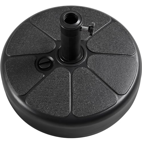 Yaheetech Parasol Base Holder Sand or Water Filling Weight Base for Patio Garden Table Umbrella 38mm/48mm Parasol Hole - Black