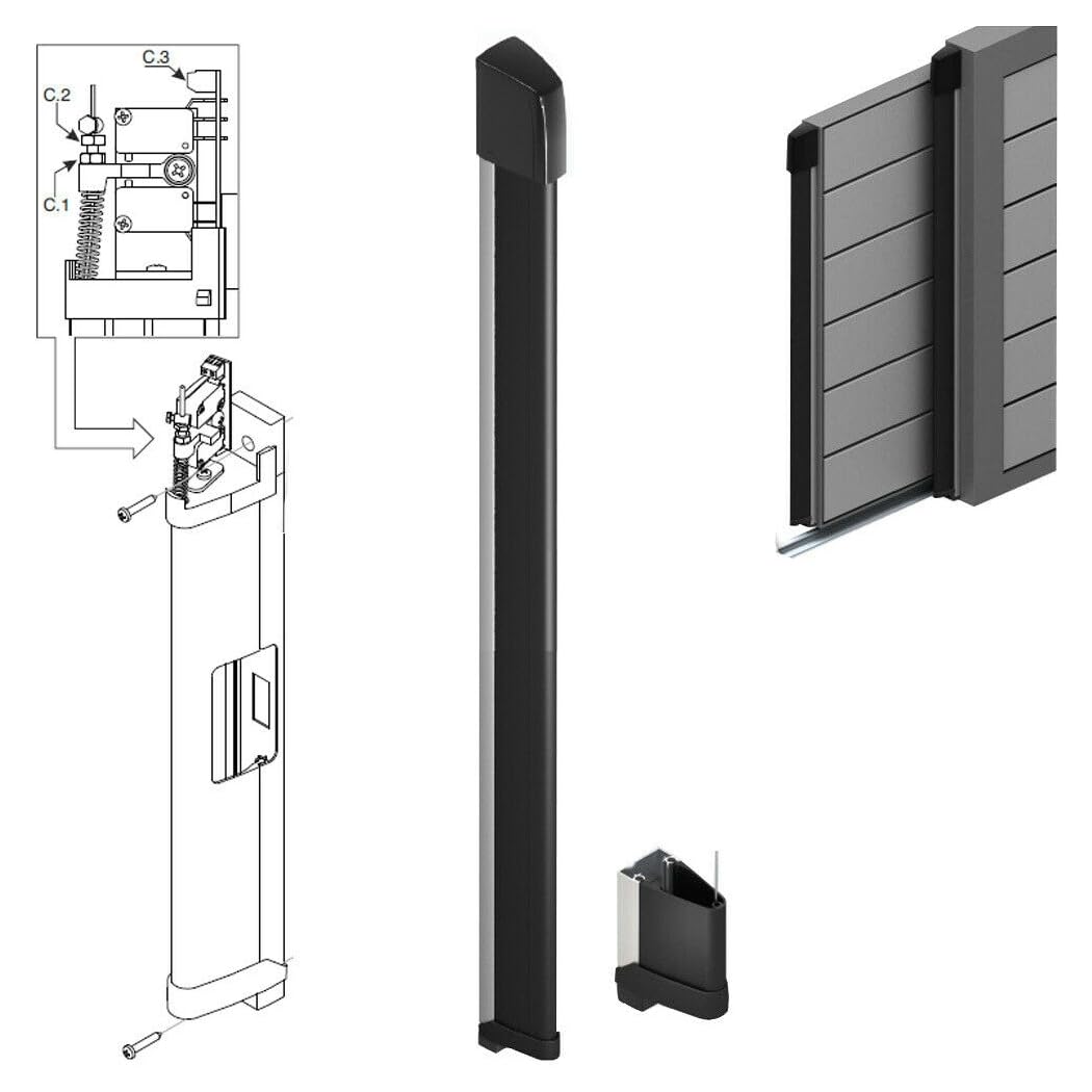 Dieffematic Costa di Sicurezza Meccanica per Automazione Cancello Scorrevole - Dispositivo Elettromeccanico 170 cm