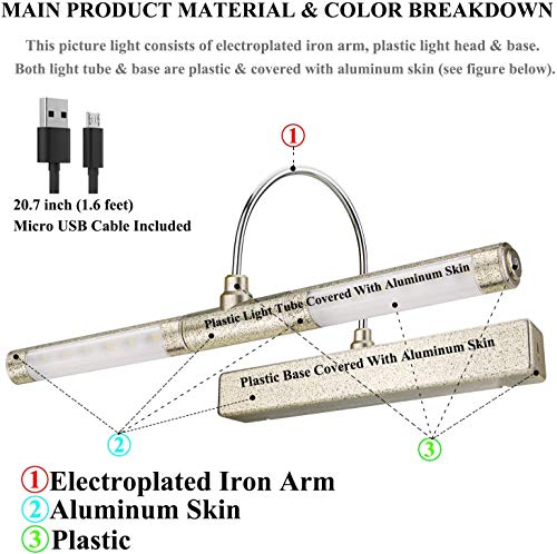 Luz de imagen sin cables para iluminar pinturas de retratos sin obras 2