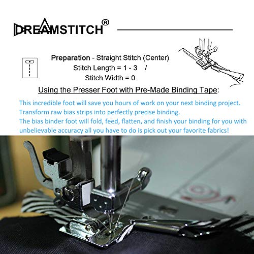 DREAMSTITCH 5011-19 Pie Prensatelas Dobladillo Snap On 1/4" miniatura 2