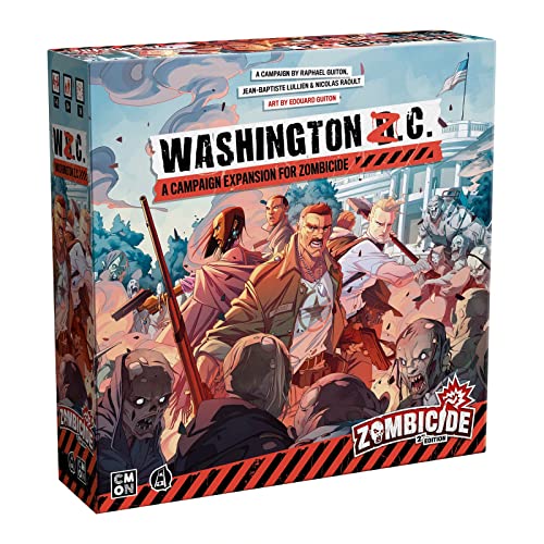 Zombicide 2nd Edition Washington Z.C. Board Game Expansion - New Campaign & Night Mode Challenges! Cooperative Tabletop Miniatures Strategy Game, Ages...