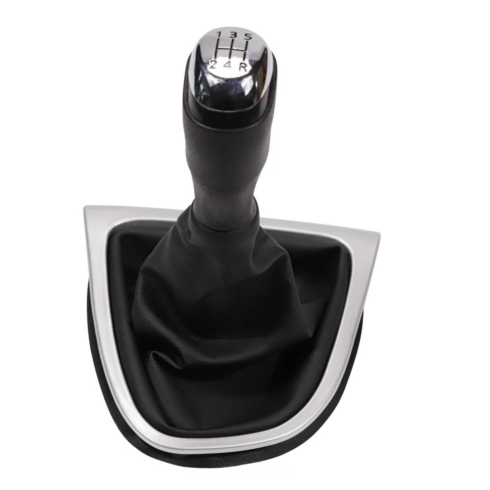 Mocalux Chrome Silver Gear Stick Shift Lever Knob For Renault For Clio Mk4 Iv 2012-2019 Gear Shift Knob Manual Stick Lever Handball Modification Parts(,For 5 Speed)