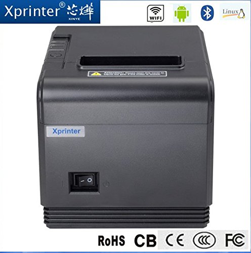 Xprinter XP-Q200 Thermal Printer front view with connectivity icons