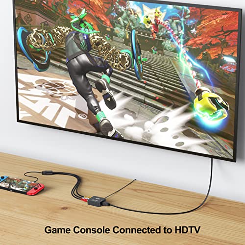Image of RCA to HDMI, HDMI to RCA Converter, Composite 1080P, Supports PAL /NTSC for TV, PC, Laptop, Gaming Consoles, STB, VHS, DVD