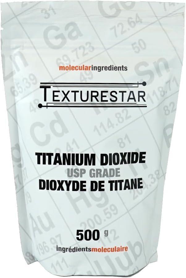Royal Command Pure Titanium Dioxide TiO2-500g (17.6oz) | USP & Food Grade, White Color Powder for Baking, Brighten White Chocolate or Buttercream, Vegan