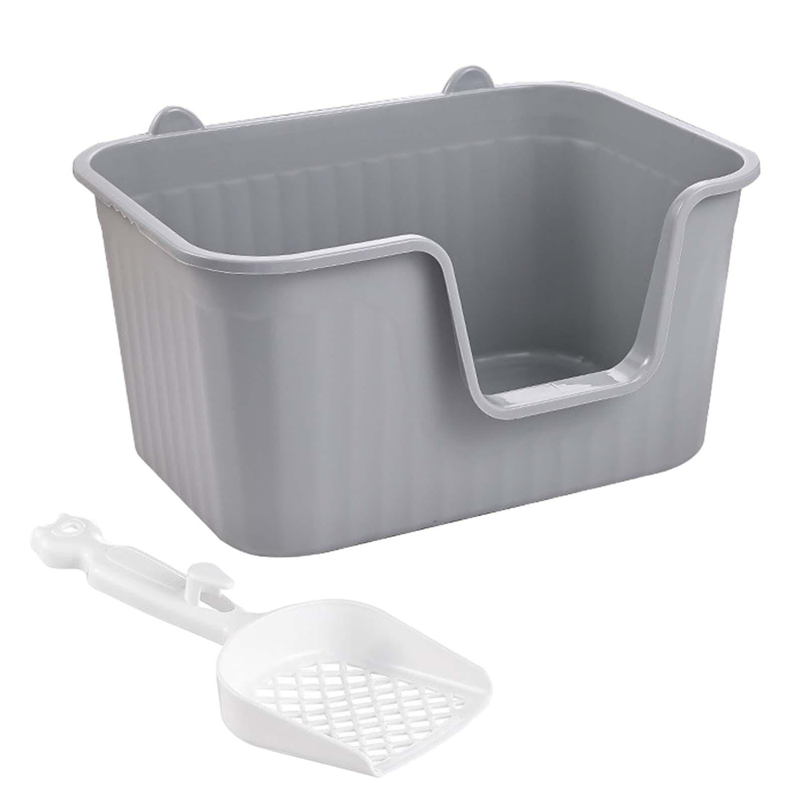 Arenero para Gatos de Interior, Resistente a Salpicaduras Y con Bordes