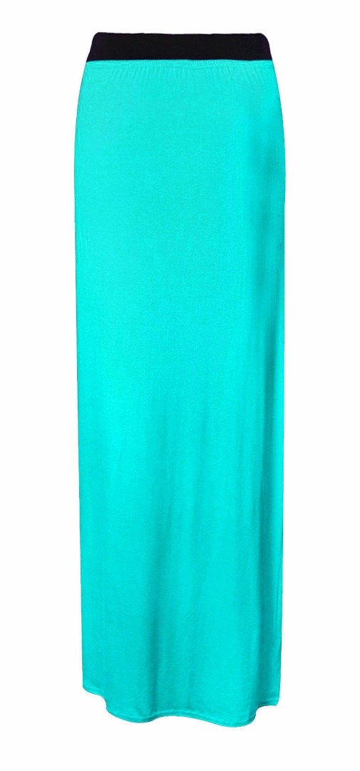 Elum ® Women Plain Long Gypsy Jersey Maxi Dress Skirt Turquoise