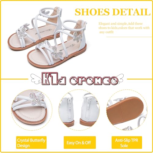 Image of Kiderence Toddler Flower Girl Sandals Open Toe Dress Shoes Wedding Party | Non Slip Lightweight Sandals for Beach,Water Play and Daily Wear