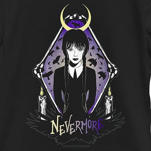 Fifth Sun Girl's Wednesday Nevermore Portrait T-Shirt2