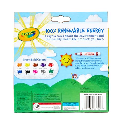 Crayola Broad Line Markers, Classic Colors 10 Each, 10 Count (Pack of 1) - image 8
