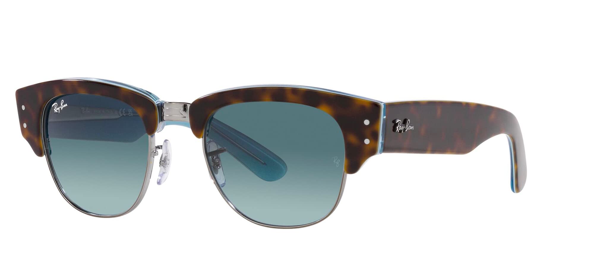 Ray-BanMEGA CLUBMASTER RB0316S HAVANA ON BLU ON GUNMETAL Frame w/BLUE GRADIENT GREY Lens Sunglasses