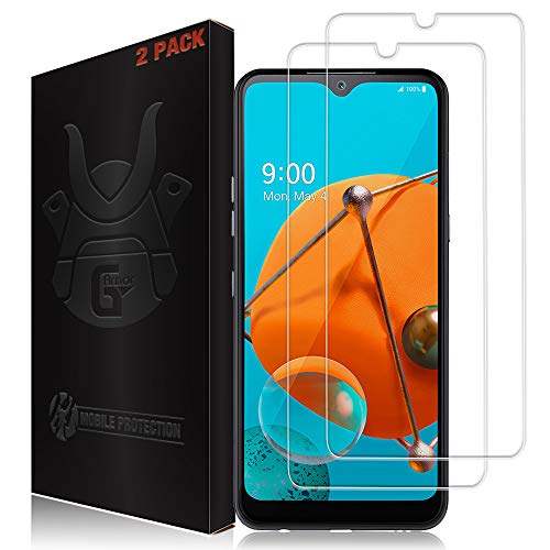 G-Armor Glass Screen Protector for LG K51 (2 Pack) - Ultra Clear Tempered Glass Protective Screen Cover, Phone Case Friendly