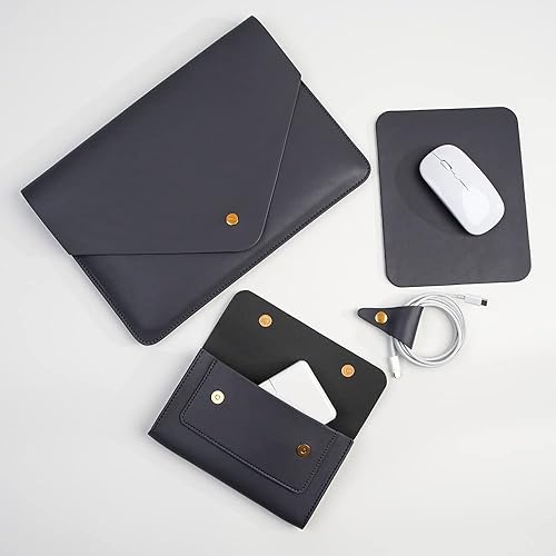 Miniatura 6 de Funda de cuero para laptop de 13 pulgadas compatible con MacBook Air M2 de 13 pulgadas, 13 MacBook Pro M2, Surface Pro 3 4 5 6 7, Dell XPS 13 con