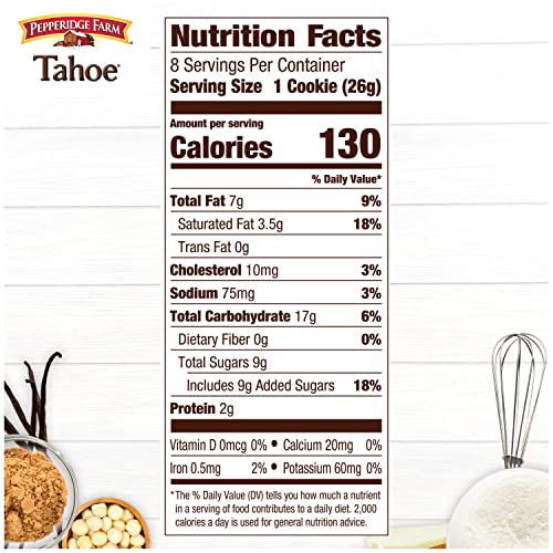 Pepperidge Farm Tahoe Crispy White Chocolate Macadamia Nut Cookies, 7.2 OZ Bag (8 Cookies) image 2