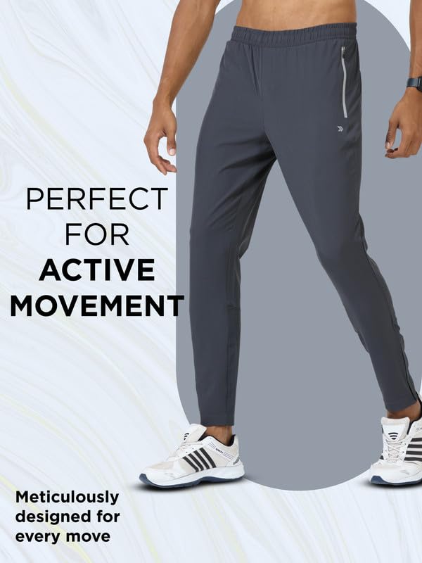 Image of JOLGER Premium Track & Jogger Pants for Men - Style and Performance with Light Weight, Sweat-Wicking Fabric - Perfect for Workouts, Casual Outings Trendy Athletic Wear with Reflective Zipper Pockets