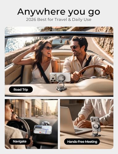 LISEN All-Metal Magnetic Car Mount with Nano-Gel Suction — view 6