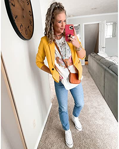 Image of LookbookStore 3 /4 Sleeve Blazers for Women Business Casual Fitted Jackets