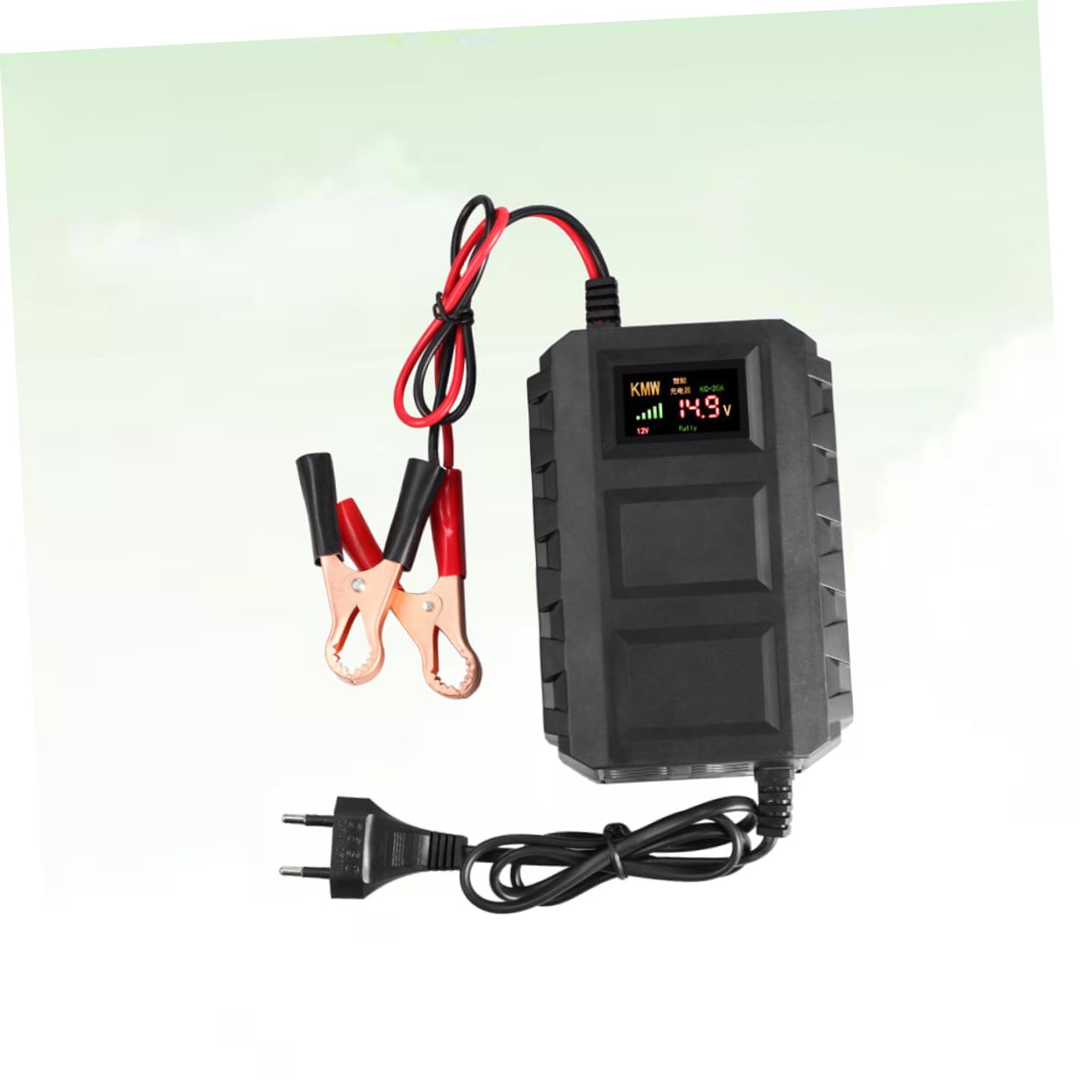Chargeur de Batterie 12 V 20a pour Moto, Chargeur Automobile Noir