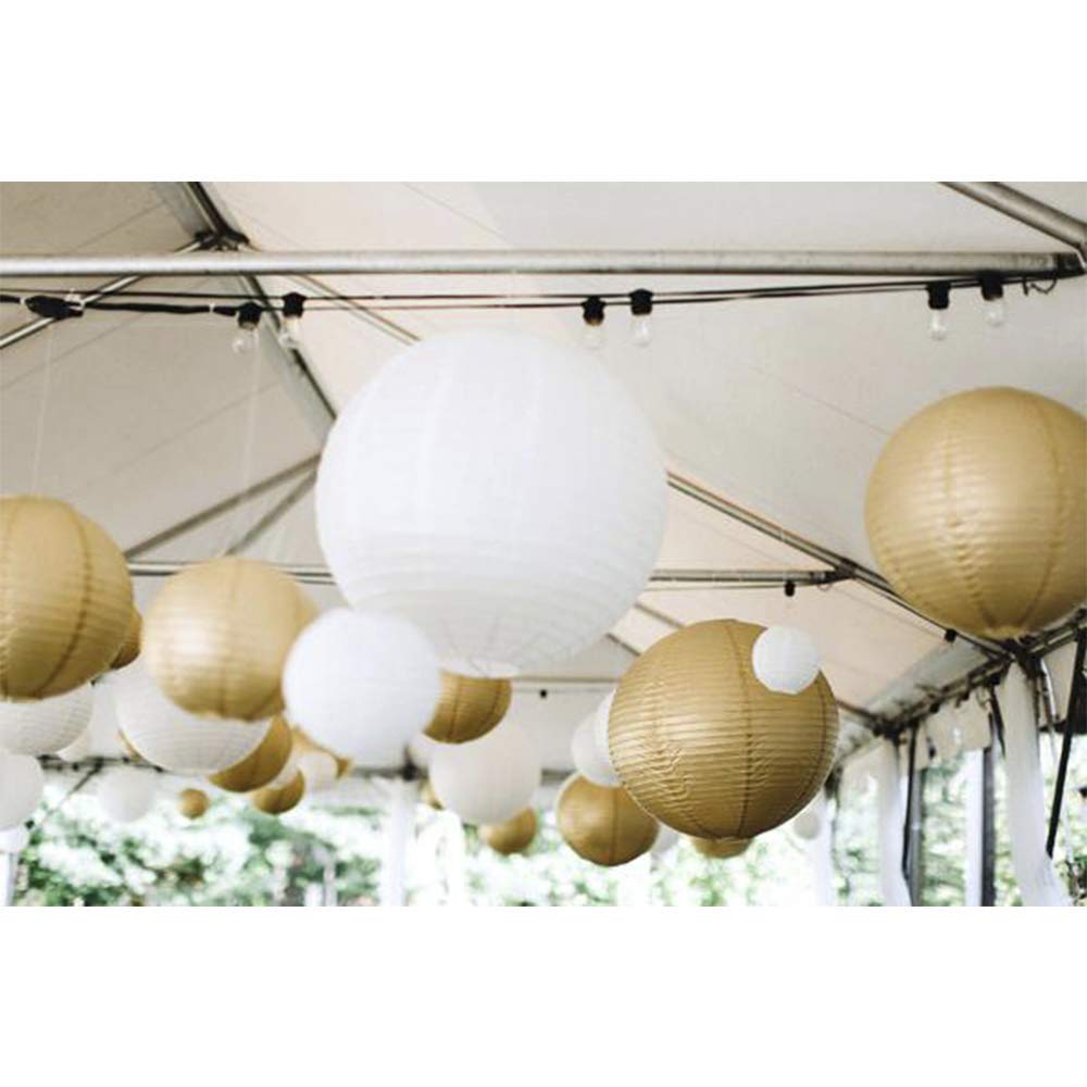 Lampion Papier, Lanterne Papier 18 Paquets 4 "-12" Blanc Beige Beige Papier Lanterne Boule Boule de Mariage Boule Papier Maigre Mariage fête fête
