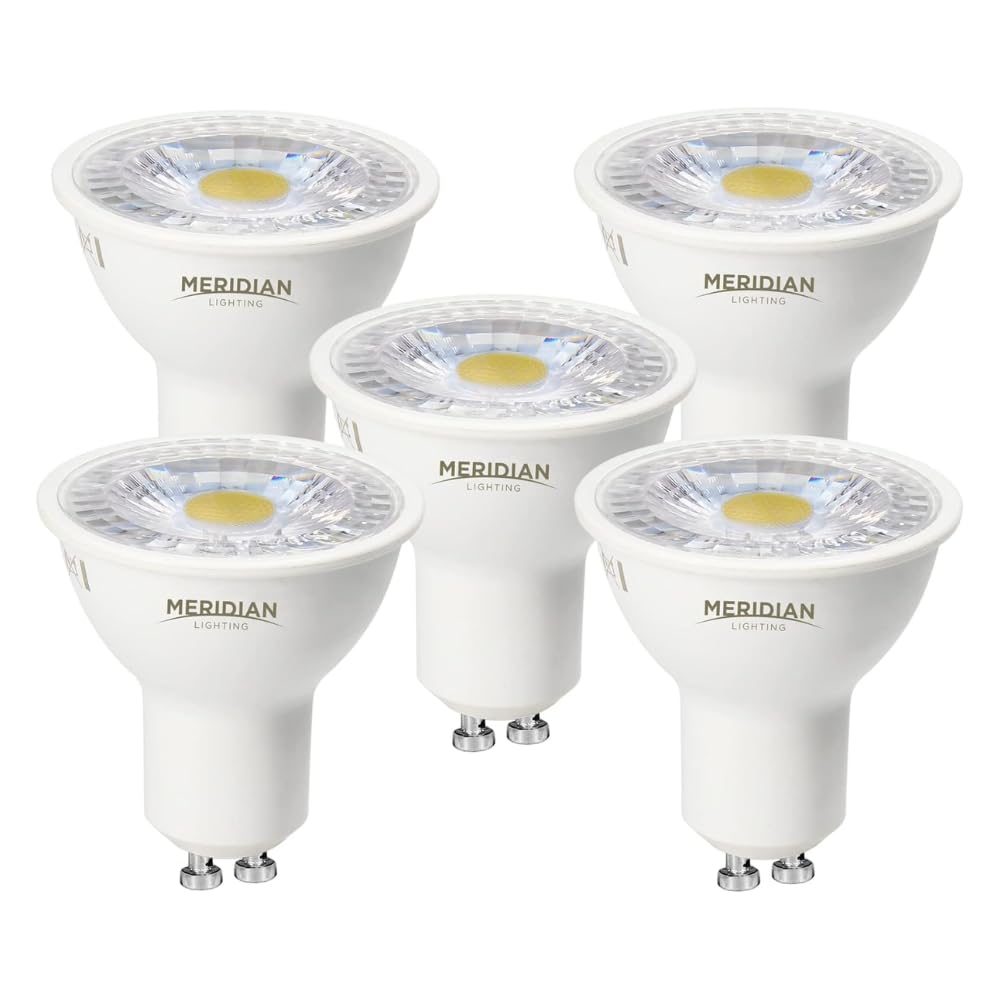 SDFIXINGS GU10 LED Spotlight Bulbs, 3.5W, 6500K Daylight White, 345lm, 36° Beam Angle, Non-Dimmable, 50W Halogen Replacement, Pack of 5