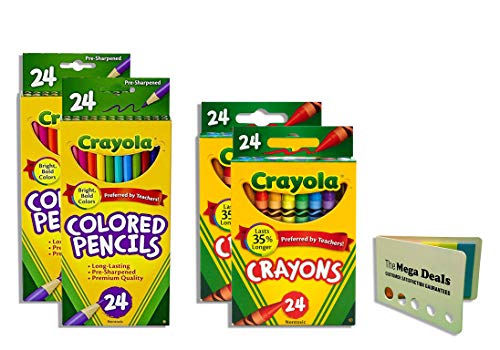 Crayola Crayons 24 Count - 2 Packs Colored Pencils 24 Count - 2 Packs - image 1