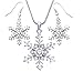 Winter White Snowflake Pendant Necklace Earrings Bridal Wedding Bridesmaid Prom Christmas Gift