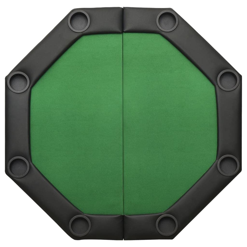 TALCUS Mobili Con Tavolo Pieghevole Poker 8 Giocatori Verde 108x108x75 cm