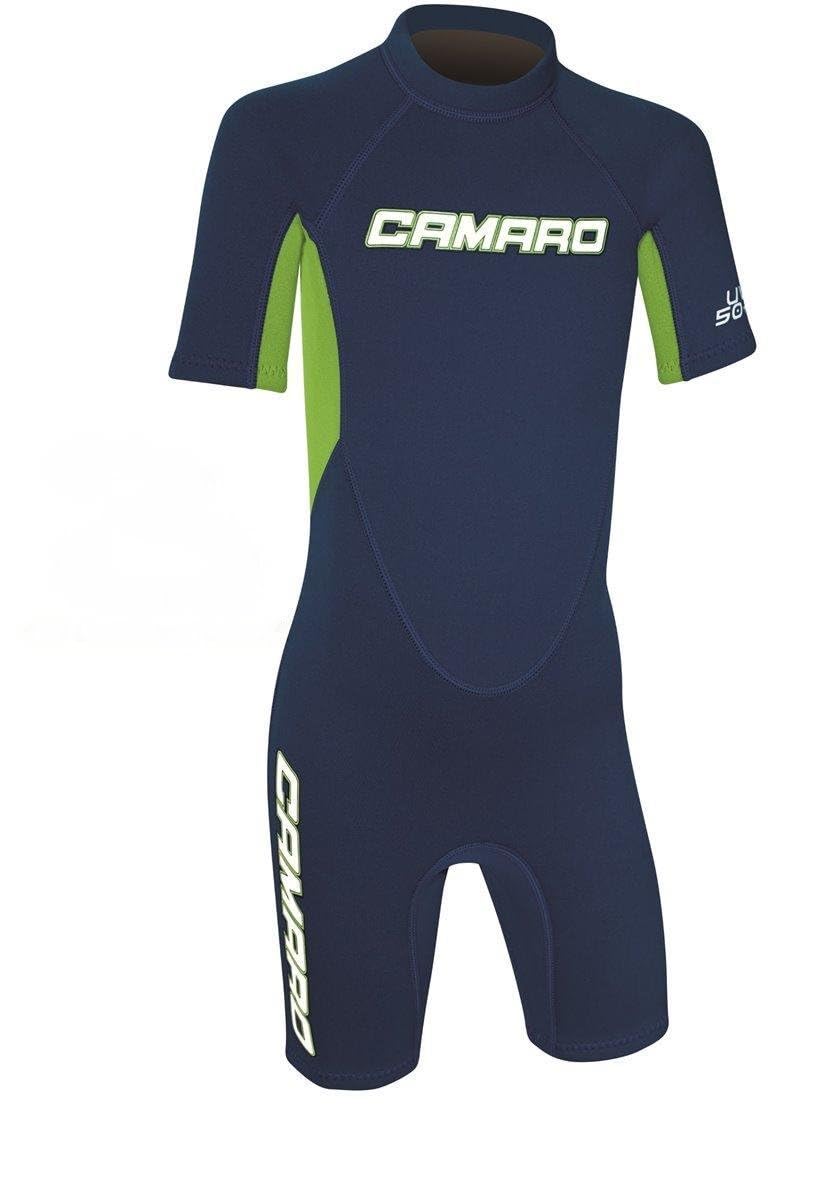 CAMARO Flex Kinder Shorty Toddler Reactor Spring Neopren Neoprenanzug Schwimmanzug Blue