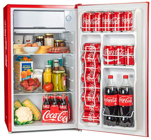 Image of Igloo 3.2 Cu. Ft. Refrigerator With Freezer and Bottle Opener, Coke Red