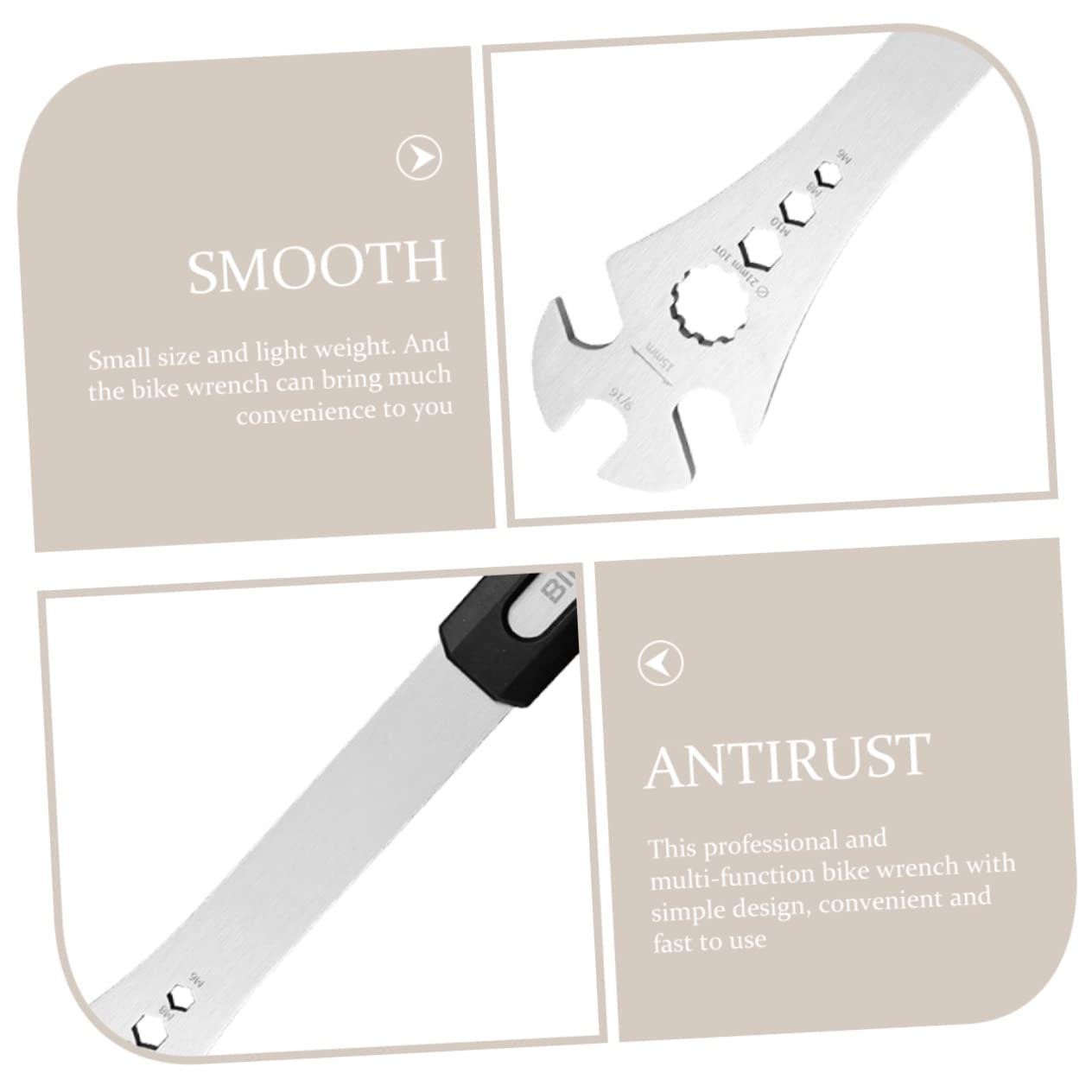 OHPHCALL Bike Wrench Tool Cycle Pedal Repair Wrench Bicycle Pedals Detaching Tool