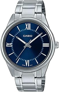 MTP-V005D-2B5 Men's Standard Stainless Steel Blue Roman Dial Analog Watch